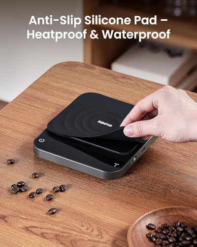 RENPHO Espresso Scale with Timer, Rechargeable Coffee Scale with Flow Rate Indicator, 0.1g Accurate Coffee Been Scale for ...