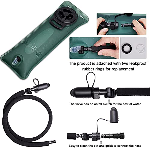 G4Free Military Tactical Hydration Pack Water Backpack with 3L Upgraded Bladder for Hiking Running Cycling