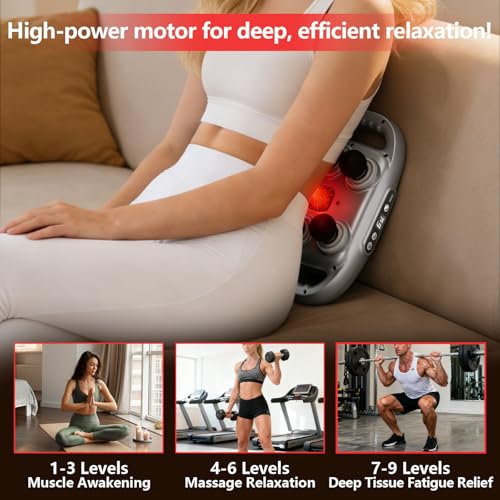 Gaolerbee 6-Head Massage Gun Deep Tissue Back Massager - 9Levels & 9Modes Electric Massagers Effectively Relieves General ...