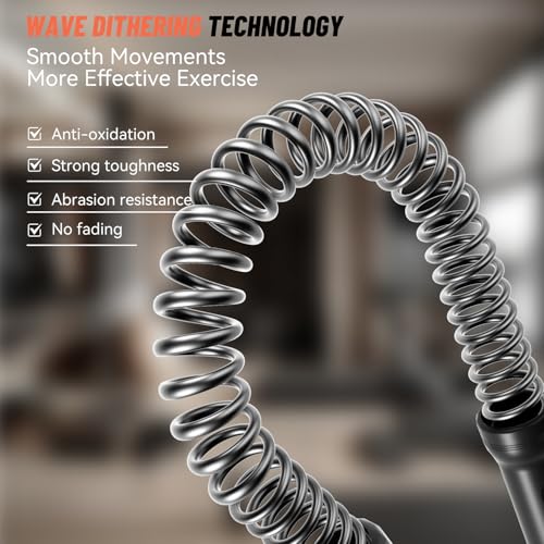 Weighted Ropeless Battle Ropes for Home Gym, 2PCS Portable Cordless Battle Ropes for HIIT Workouts, Cardio & Muscle Traini...