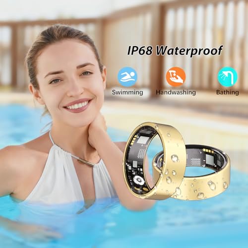 Nyweey Smart Ring for Women Men Fitness Ring with Heart Rate, Blood Pressure, Blood Oxygen, Sleep Tracker, Step Tracker, I...