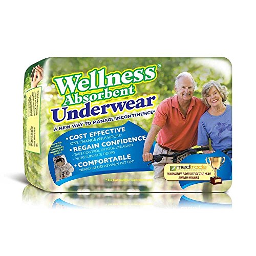 Unique Wellness-Absorbent Underwear (Pull-Ups) Size Large (30"–40" Waist) 56 Count, Made in USA