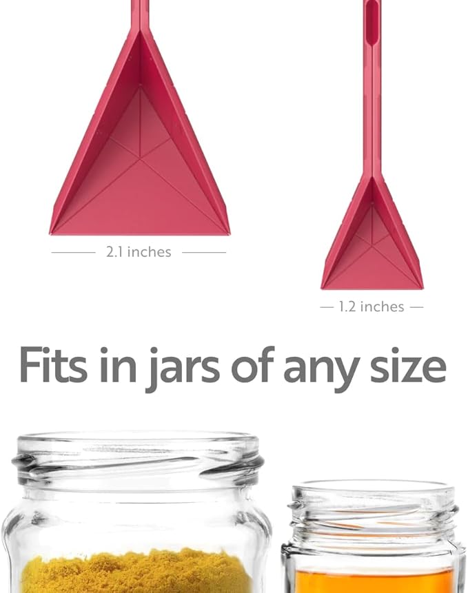 POLYGONS - Original Flat 3-in-1 Folding Measuring Spoons | 2 Spoons fold into 6 Sizes | Magnetic | DuraBend Tech lasts 100k+ folds | LeakProof for Wet & Dry | Gift Packaging | Baking/Cooking (Maroon)