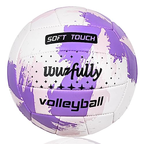 Wuzfully Volleyball Official Size 5,Soft Volleyballs for Backyard Beach Park Play Games Practice Volleyball for Beginner T...