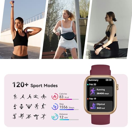 Smart Watch for Men Women(Answer/Make Call), 1.83" Fitness Watch with Heart Rate/Blood Pressure/Blood Oxygen, Pedometer, S...