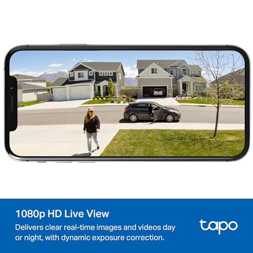 TP-Link 𝗧𝗮𝗽𝗼 Wireless Outdoor Security Camera, 1080P, Up to 180 Days of Battery Life, Free Person Detection, SD/Cloud ...