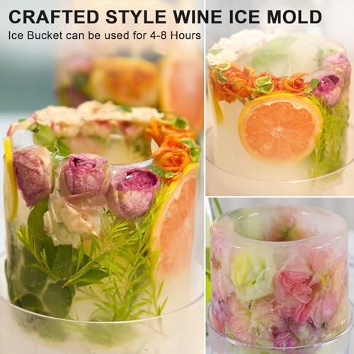 Ice Bucket Mold, DIY Acrylic Ice Mold Wine Bottle Chiller,DIY Ice Bucket Mold for Wine Champagne and Cocktails,Ideal Gift ...