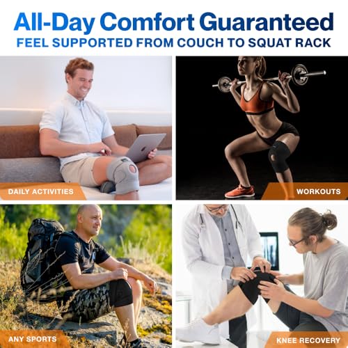 Modvel ELITE Knee Brace for Men & Women – Patella Gel Pads & Side Stabilizers for ACL, Meniscus Tear, Arthritis & Injury R...