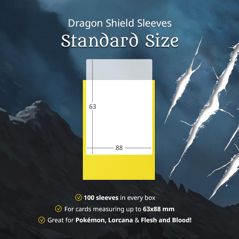 Dragon Shield | Standard Size Matte Card Sleeves | 100 CT - Smooth & Tough TCG Sleeves - Compatible with Pokemon, Flesh & ...