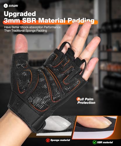 SIMARI Breathable Workout Gloves for Men & Women, Weight Lifting Gloves with Padded, Grip, Full Palm Protection, Gift for ...