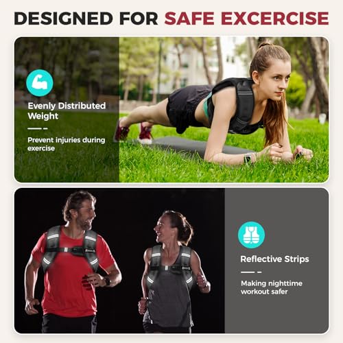 BAGAIL Comfort-Fit Weighted Vest for Woman, Even Weight Distribution, Faster Weight Loss, No-Chafe or Bounce for Walking &...