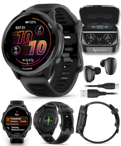 Garmin Forerunner 570 47mm Advanced GPS Running & Triathlon Smartwatch, AMOLED Display, Training & Recovery, Slate Gray Al...