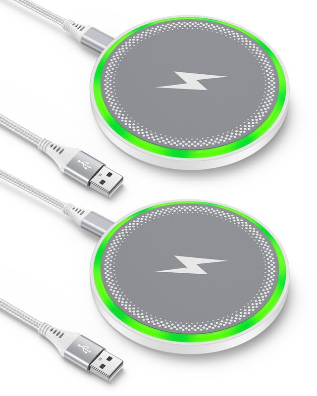 Pixel 10 Pro Xl Wireless Charger Android Fast Charging For Google Pixel 10 9 Pro Xl 8 8A 7, 2-Pack 15W Wireless Charging Pad Car