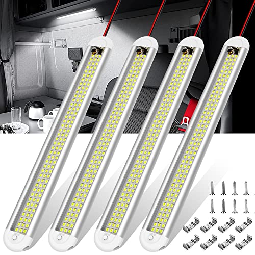 12v LED Interior Light Bar，CT CAPETRONIX 120LEDs 1500LM 8W DC 12 Volt led Strip Lights with ON/Off Switch，for Enclosed Car...