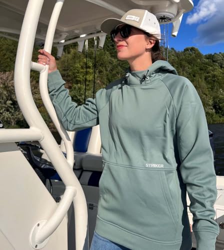 Striker Women’s Barricade Water-Resistant Fishing Hoody, Blue Haze, Large
