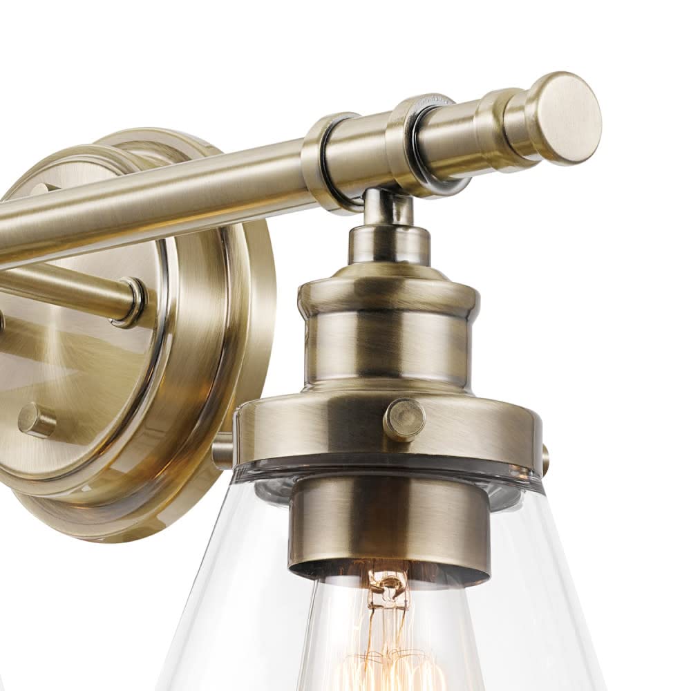 Globe Electric Parker Vanity Light, 3-Light Bath Set, Brass, Model 51381, Metal
