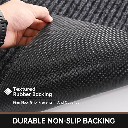 Futurwit Front Door Mat, 48" x 36" Heavy Duty Indoor Outdoor Doormat, Non-Slip, Rubber Backing Low Profile, Welcome Commer...