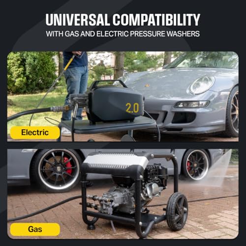 Active M22-14mm Pressure Washer Quick Connect Kit, 304 Stainless Steel M22-14mm to 3/8" Male to Female Quick Disconnect Ki...