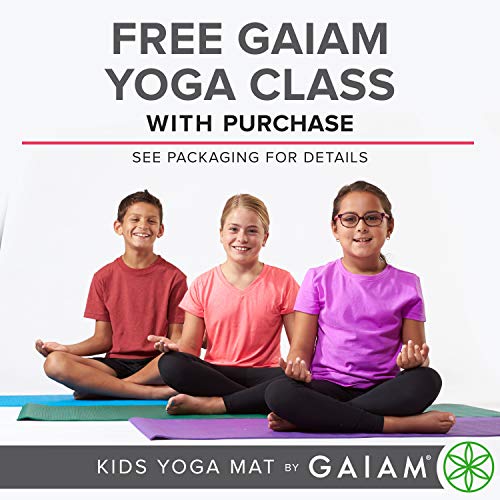 Gaiam Kids Yoga Mat Exercise Mat, Yoga for Kids with Fun Prints - Playtime for Babies, Active & Calm Toddlers and Young Ch...