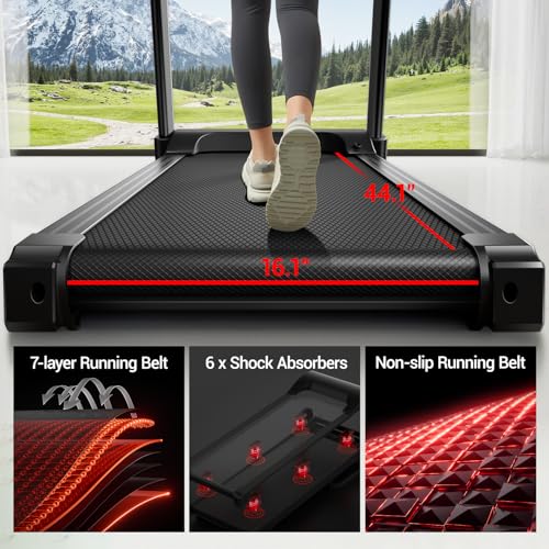 CJIZILT Treadmill with 3-Level Incline for Home and 3.0 HP Quiet Brushless, 8.7 MPH, 300 lbs Capacity