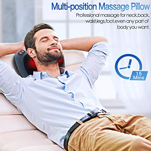 Papillon Neck Massager,Shiatsu Electric Back Massager with Heat,Neck Back Pain Relief Gifts for Mom/Dad/Women/Men,Deep Tis...