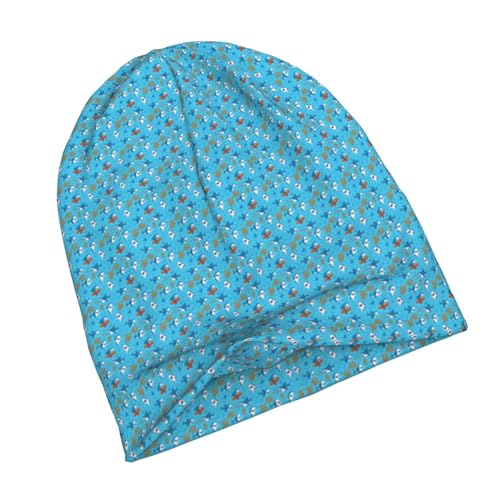 sackhg Undersea Whale Print Winter Beanie Hat Men Women Soft Lightweight Thermal Cap for Outdoor Skiing Wear Black
