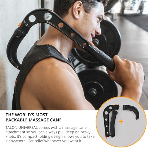 Brazyn (Talon Universal 2.0 Massage Gun Holder + Massage Cane. Extension Arm with Mount for Your Percussion Massager. Incl...