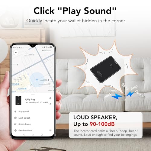 2 Pack Wallet Tracker Card for Android Bluetooth Tracker Work with Google Find Hub(Android Only), IP68 Waterproof, Item Fi...