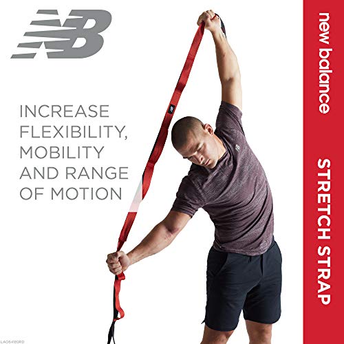 New Balance Stretching Strap with Loops for Flexibility - Stretch Bands for Yoga & Physical Therapy - Exercise & Workout S...