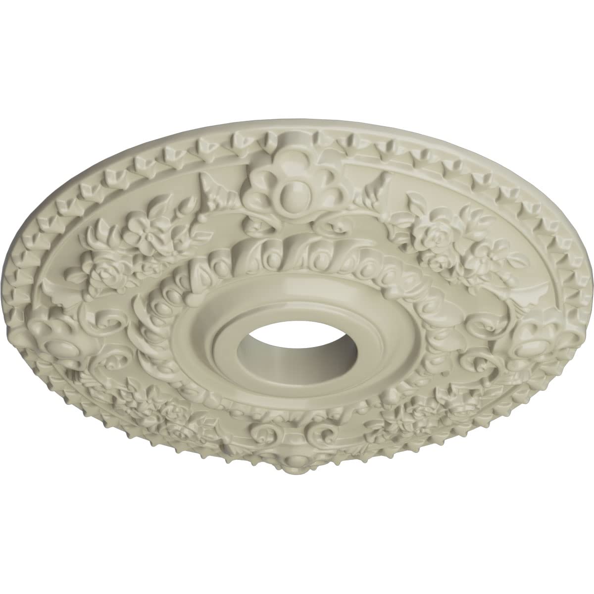 Ekena Millwork Cm18Rocyf Rose Ceiling Medallion, Clear Yellow