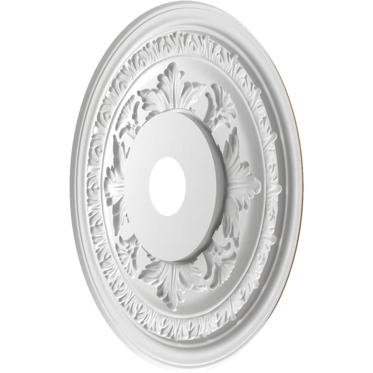 Ekena Millwork Cmp22Bacgh Baltimore Thermoformed Pvc Ceiling Medallion (Fits Canopies Up To 7 3/4), 22Od X 3 1/2Id X 1P, Metalli