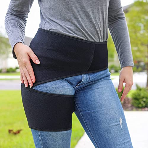 Hip Brace for Sciatica Pain Relief - Compression Support Wrap for Thigh Injury, Pulled Groin Muscles, Lower Back Pain, Hip...