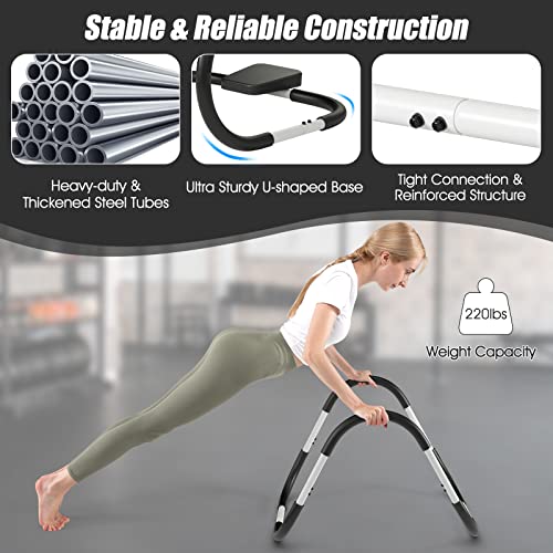 GYMAX Ab Cruncher, Abdominal Trainer Sit up Assistant Roller with Padded Headrest, Fitness Exercise Training Machine for C...