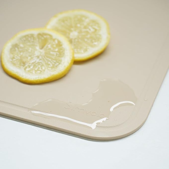 TPU Flexible Cutting Board - Scratch Resistant & Knife Friendly, Non-Slip - BPA Free, Dishwasher Safe & Easy Clean - Made in Korea, Beige Large (1 Pack)