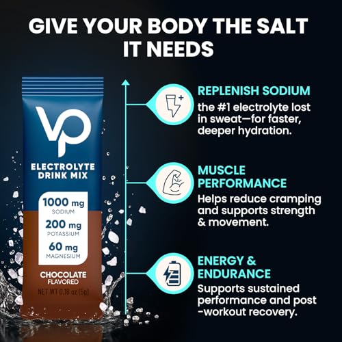 Venture Pal High Sodium Electrolyte Powder Packets | Sugar Free Hydration Drink Mix with Sodium, Potassium, Magnesium & Vi...