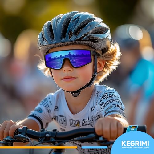 Kegrimi 3 Pack Kids Sunglasses Youth Baseball Polarized Sun Glasses Sports Cycling Running for Boys Girls UV Protection