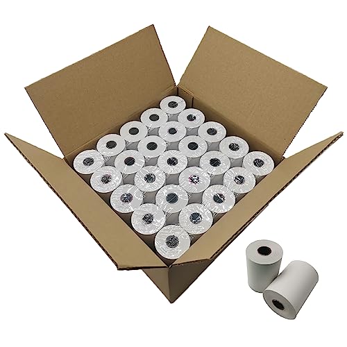 (50 Rolls) 2 1/4 x 85 Thermal Paper Rolls, BPA Free Thermal Receipt Paper Rolls, 2.25 inch Wide and 85 ft Long Per Thermal...