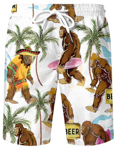 DOOPCCOR Men's 3 Piece Tracksuit Cuban Collared funny Hawaiian Shirt Shorts Button Down Sets With Bucket Hats