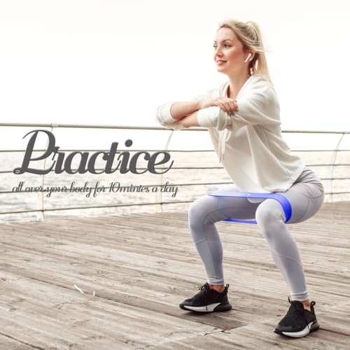 VEICK Resistance Loop Exercise Bands, Elastic Workout Bands for Men Women, Set of 5 Different Resistance Levels Stretch Ba...
