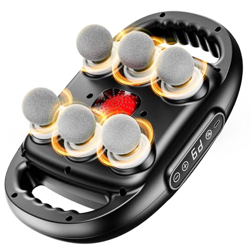 6-Head Massage Gun, Deep Tissue Back Massager with 9 Adjustable Intensities & 9 Modes, Electric Percussion Massager, Gun T...