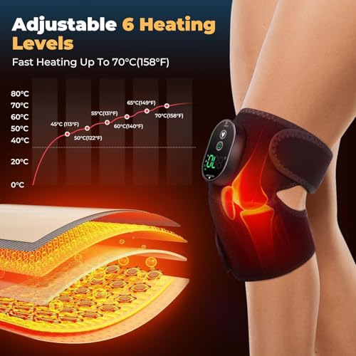 NORTHERN BROTHERS Knee Heating Pad to Keep Knee Warmers, Warm Heated Knee for Pain Relief, Portable Heated Knee Brace for ...