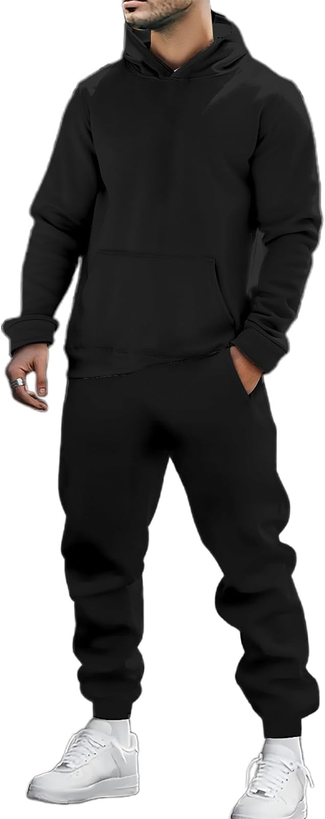 lopmou Track Suits Mens Sweatsuits 2 Piece Set Hoodie and Sweatpants Jogging Suits for Men Casual Running Sweat Suit Sets