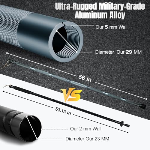 Tactical Survival Walking Stick, 16-in-1 Hiking Staff Heavy-Duty Collapsible Multitool for Camping, Reliable Tactical Kit ...