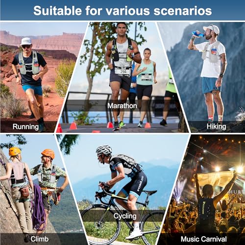 BECOJADDE Running Vest Hydration Backpack for Men Women, 5L Lightweight Running Backpack Hydration Pack for Marathon, Trai...