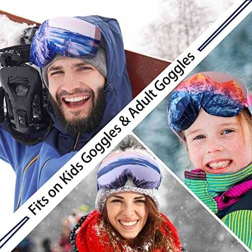 Civaner 4 Pieces Ski Snowboard Goggle Cover Sleeve Goggle Cover Microfiber Protective Lens Scratch Dust Protection for Travel