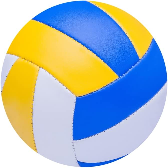 Leyiyi 6.5x6.5ft Abstract White Yellow Blue Colorful Volleyball Round Backdrop Cover Polyester Outdoor Sports Themed Photography Background Volleyball Party Photo Backdrop Birthday Party Deecorations