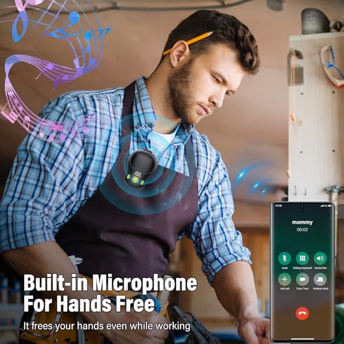 ZYHKON Wearable Bluetooth Speaker, Clip-on Wireless Portable Speakers, IP56 Waterproof Clip Speaker Up to 18 Hours Battery...
