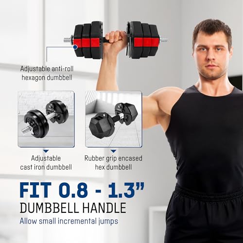 Yes4All Fractional Weight Plates Set, Available In Steel And Rubber, Set of 2/4/6 Plates in 1.25LB, 2.5LB, or 5LB Sizes, M...