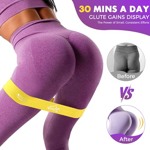 WSAKOUE Fabric Resistance Bands for Working Out – 5 Booty Bands for Women & Men, Exercise Workout Bands for Legs, HIPS & G...