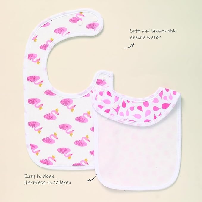 Pack of 6,Baby Bibs,Unisex,Soft and Absorbent,Adjustable,Easy to Use